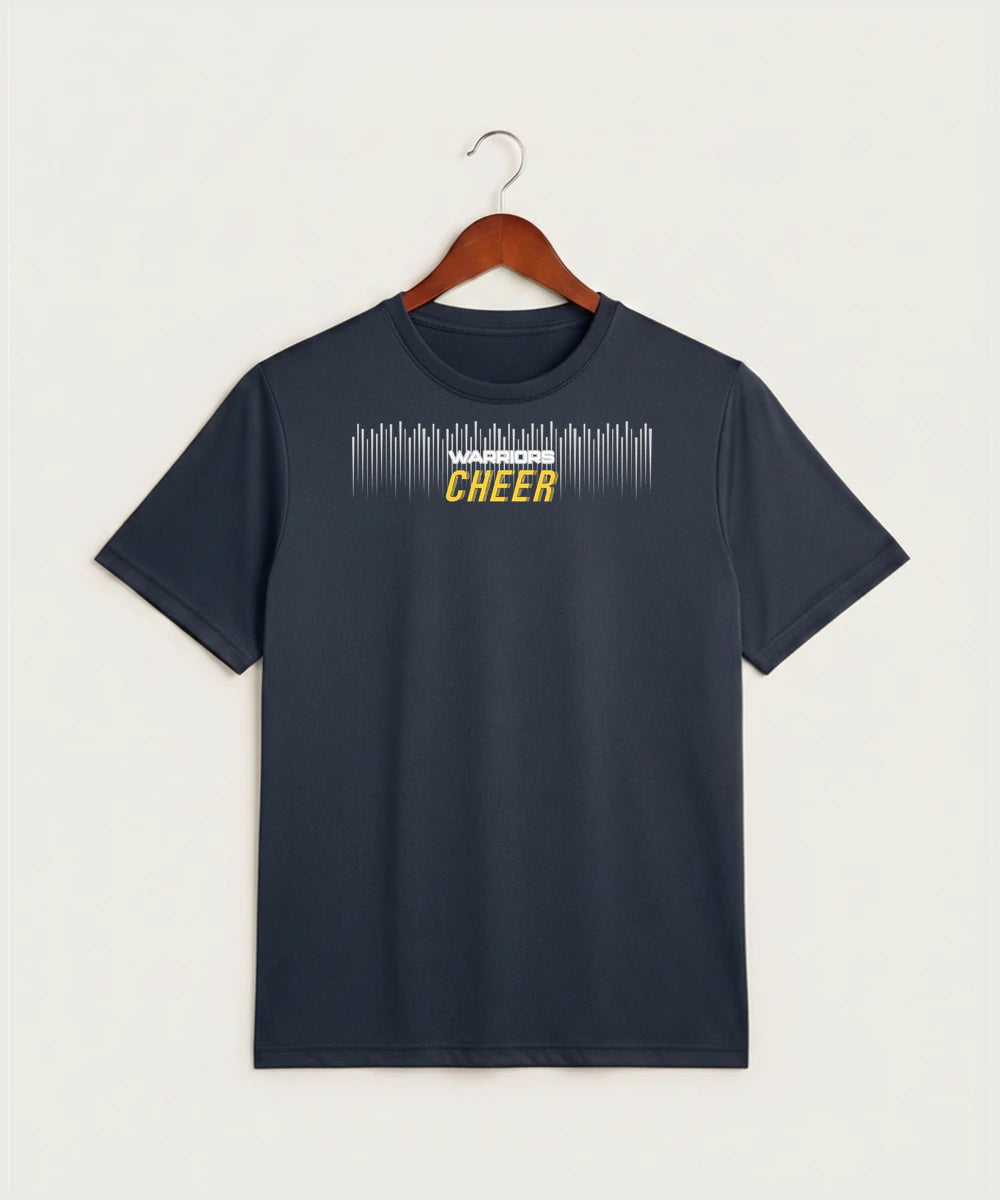 Wausau West High School Cheer - True Navy Heather Sport-Tek PosiCharge Competitor Tee. ST350