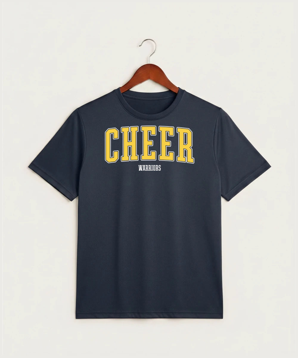 Wausau West High School Cheer - True Navy Heather Sport-Tek PosiCharge Competitor Tee. ST350