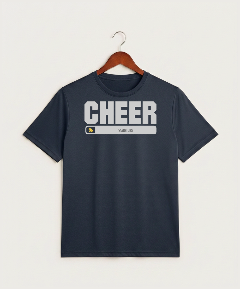 Wausau West High School Cheer - True Navy Heather Sport-Tek PosiCharge Competitor Tee. ST350