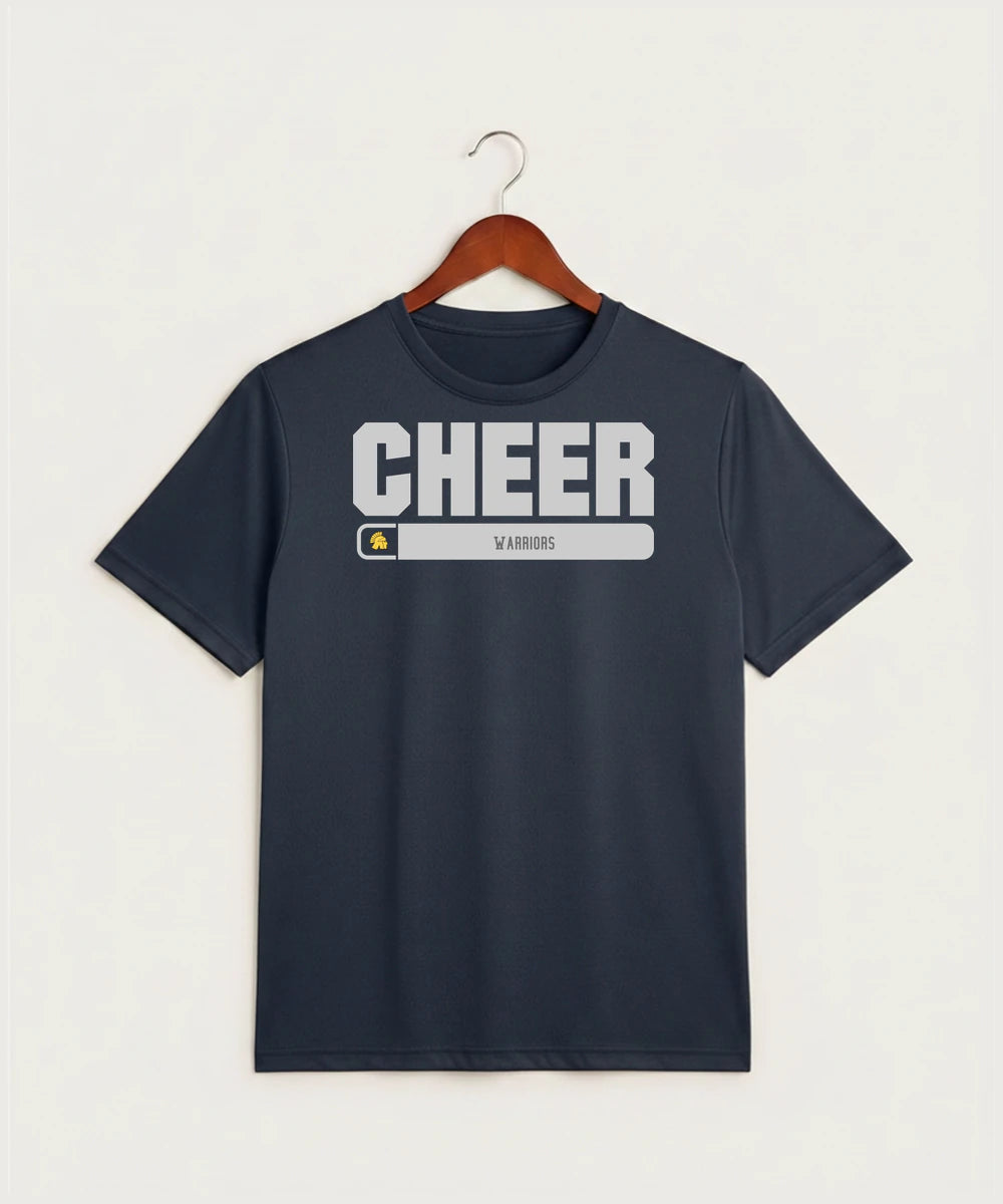 Wausau West High School Cheer - True Navy Heather Sport-Tek PosiCharge Competitor Tee. ST350