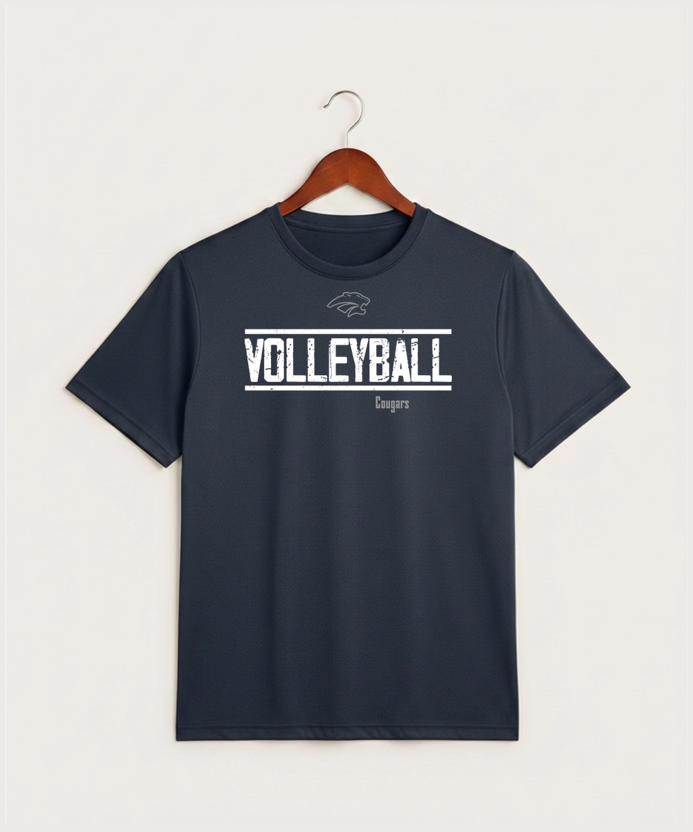 Zumbrota Mazeppa High School Volleyball (Girls) - True Navy Heather Sport-Tek PosiCharge Competitor Tee. ST350