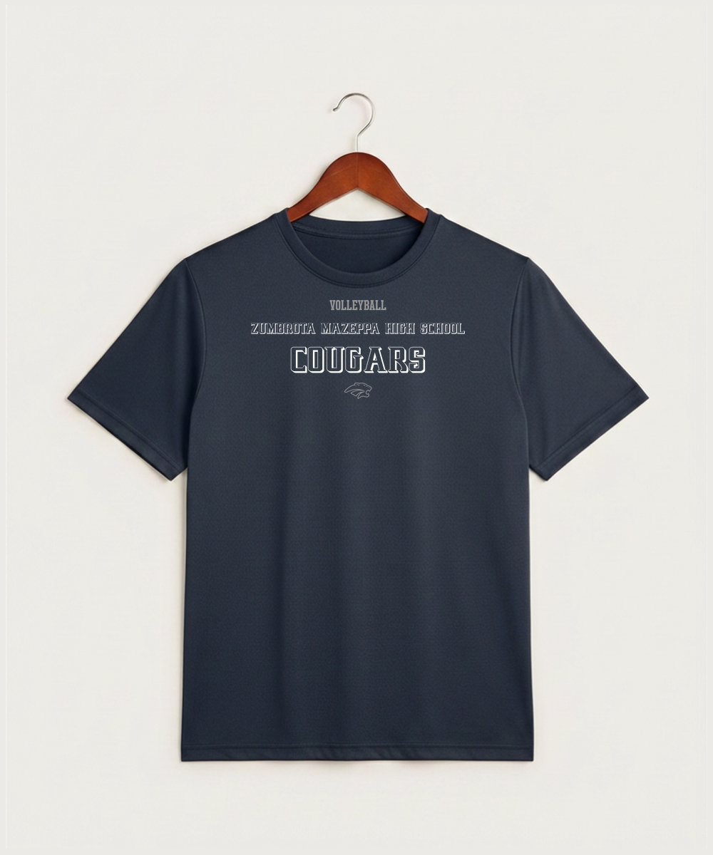 Zumbrota Mazeppa High School Volleyball (Girls) - True Navy Heather Sport-Tek PosiCharge Competitor Tee. ST350