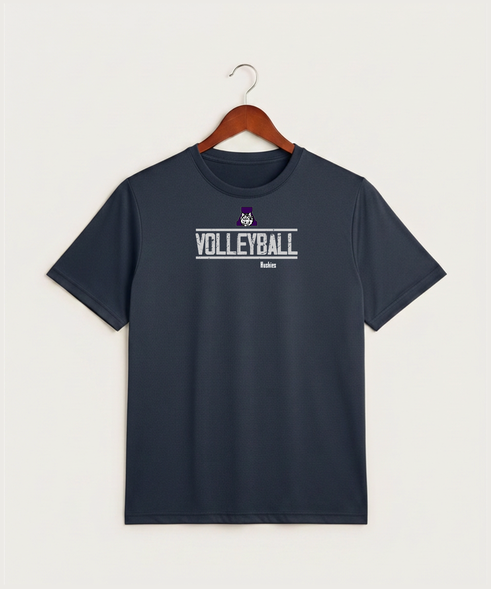 Albany High School Volleyball (Girls) - True Navy Heather Sport-Tek PosiCharge Competitor Tee. ST350