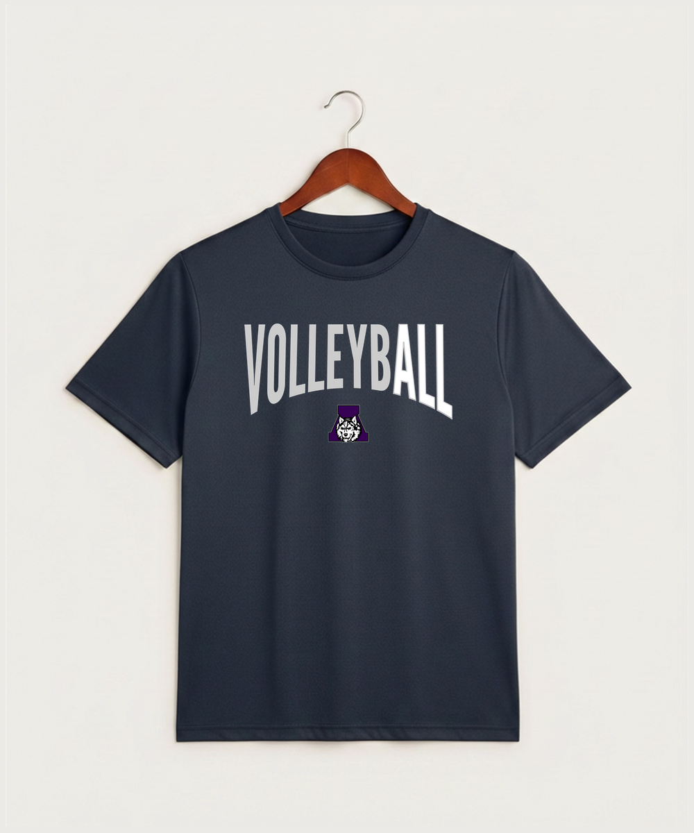 Albany High School Volleyball (Girls) - True Navy Heather Sport-Tek PosiCharge Competitor Tee. ST350