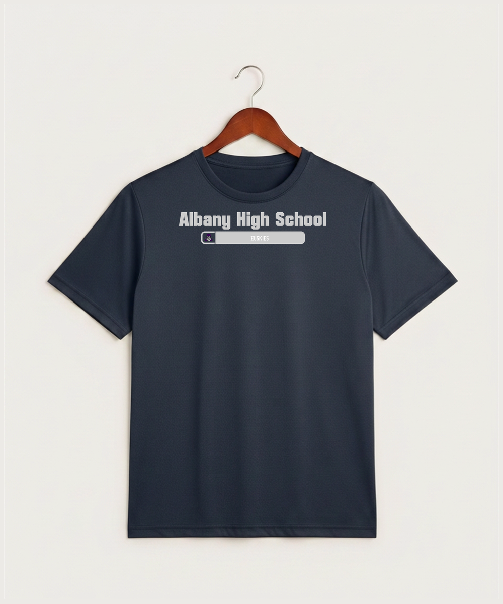 Albany High School Athletics - True Navy Heather Sport-Tek PosiCharge Competitor Tee. ST350