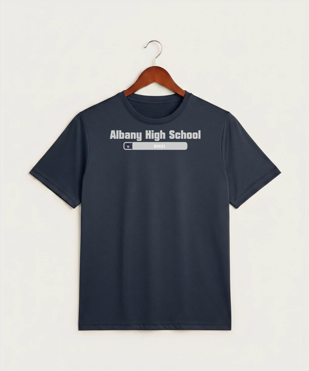 Albany High School Athletics - True Navy Heather Sport-Tek PosiCharge Competitor Tee. ST350