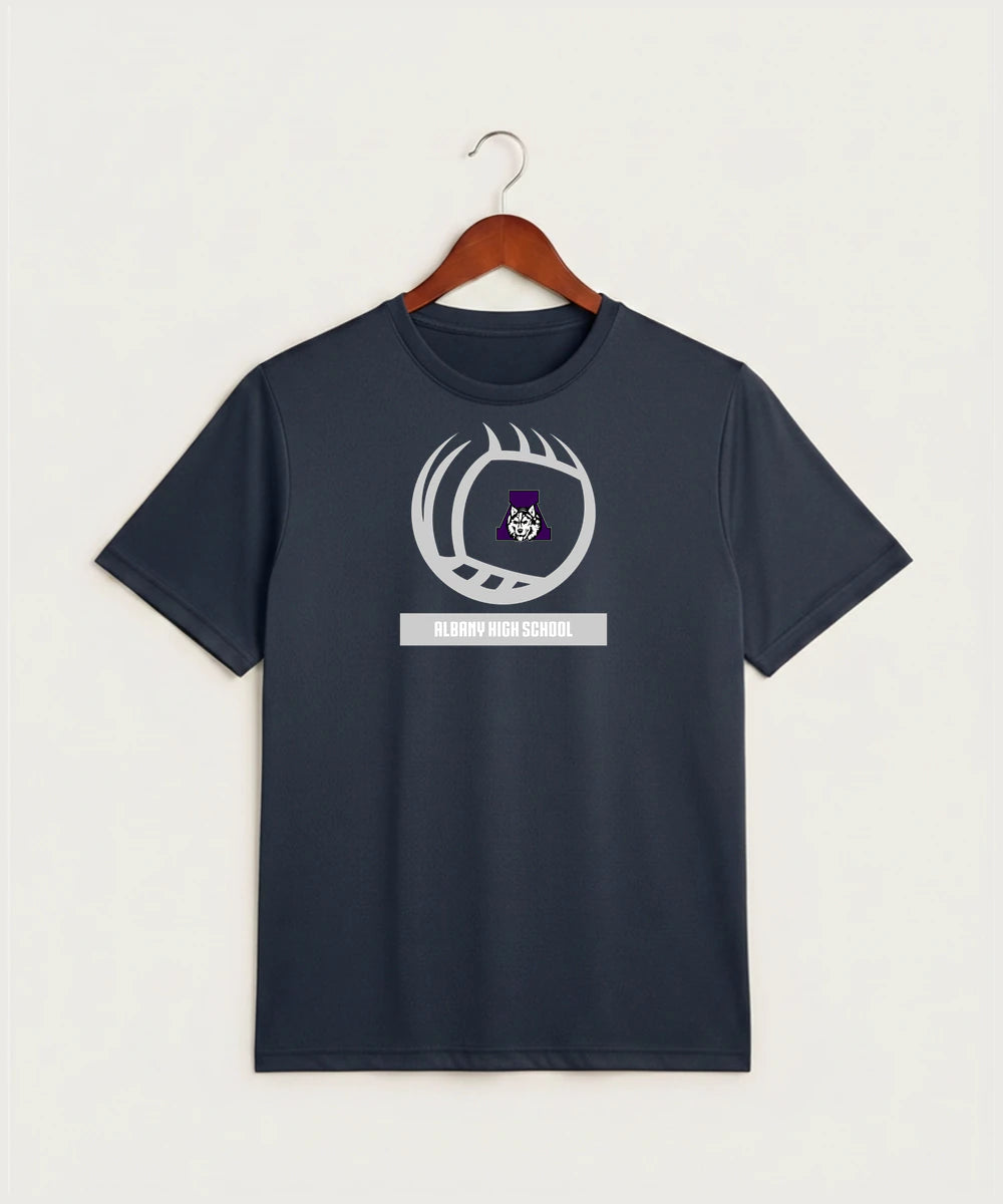 Albany High School Volleyball (Girls) - True Navy Heather Sport-Tek PosiCharge Competitor Tee. ST350