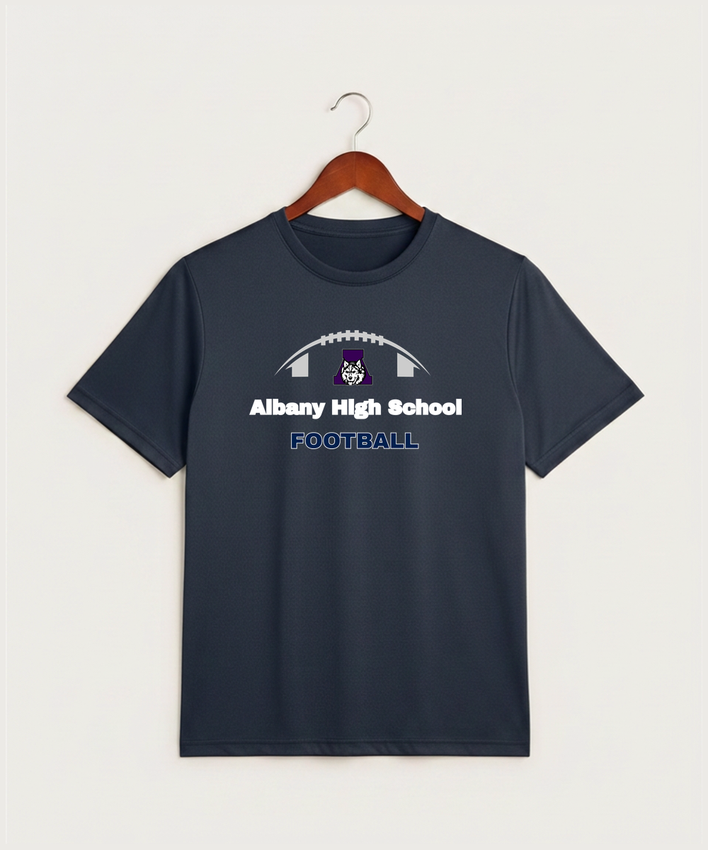 Albany High School Football (Boys) - True Navy Heather Sport-Tek PosiCharge Competitor Tee. ST350