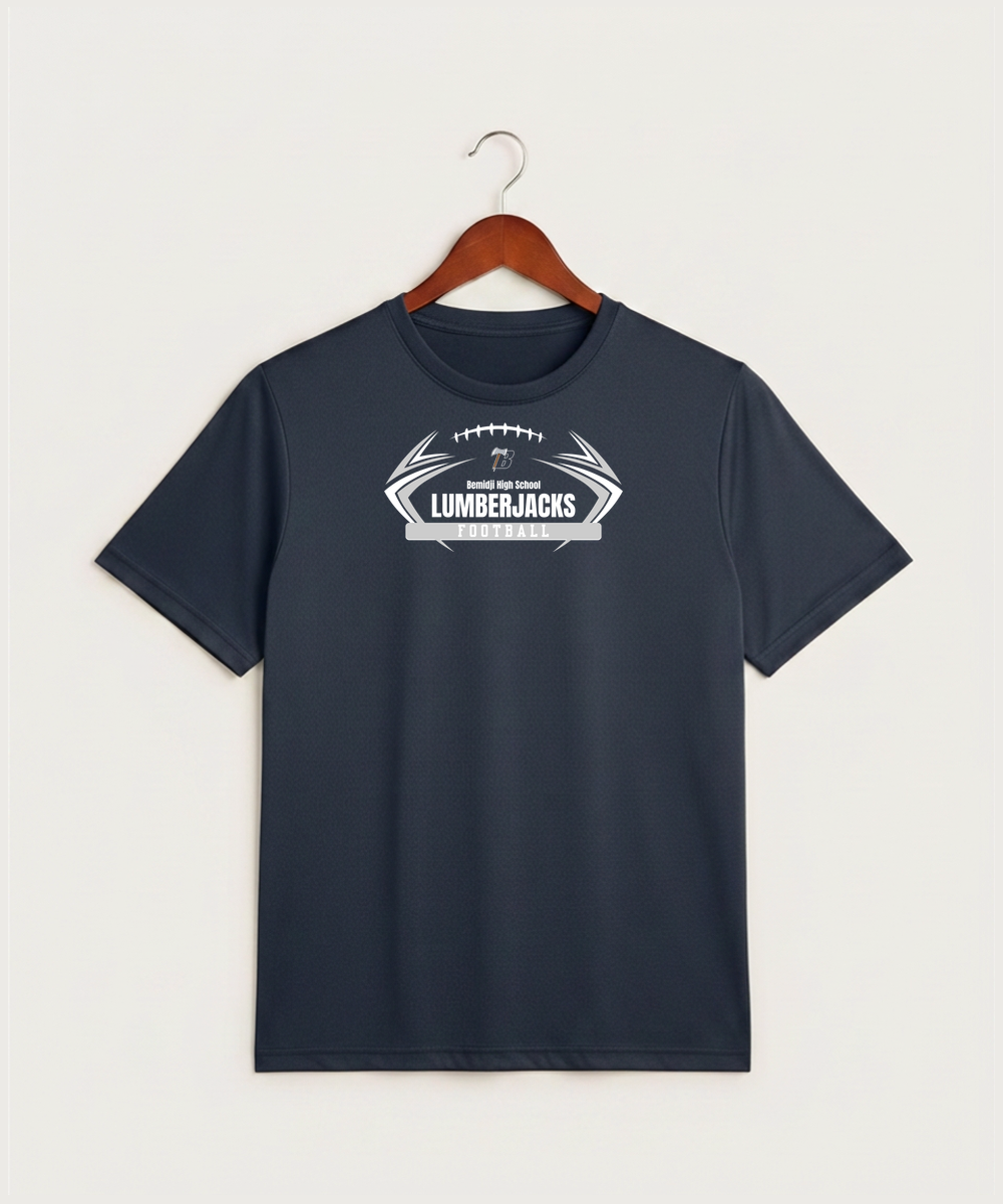 Bemidji High School Football (Boys) - True Navy Heather Sport-Tek PosiCharge Competitor Tee. ST350