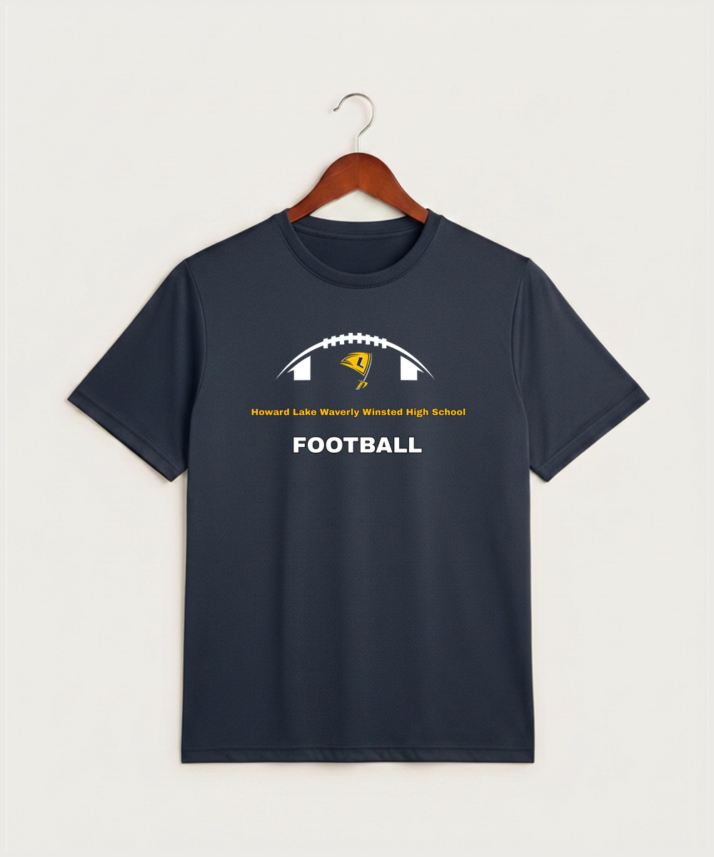 Howard Lake Waverly Winsted High School Football (Boys) - True Navy Heather Sport-Tek PosiCharge Competitor Tee. ST350