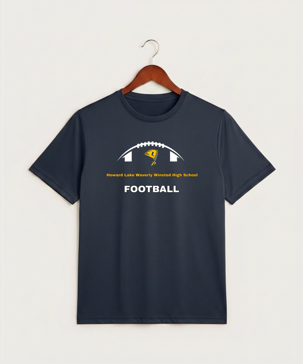 Howard Lake Waverly Winsted High School Football (Boys) - True Navy Heather Sport-Tek PosiCharge Competitor Tee. ST350