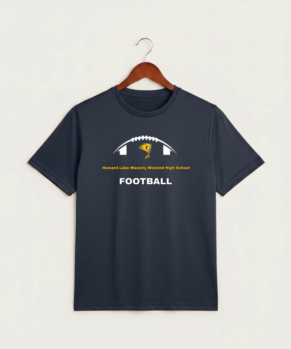 Howard Lake Waverly Winsted High School Football (Boys) - True Navy Heather Sport-Tek PosiCharge Competitor Tee. ST350