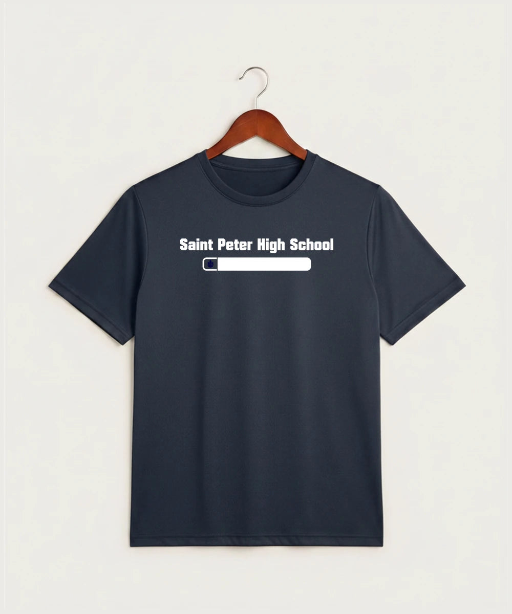 Saint Peter High School Athletics - True Navy Heather Sport-Tek PosiCharge Competitor Tee. ST350