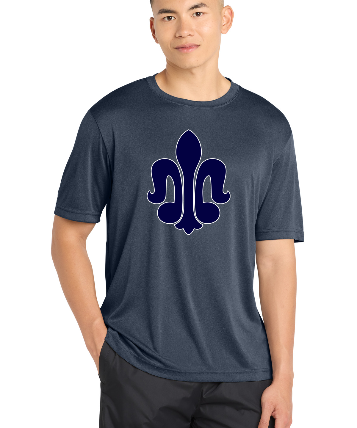 St. Peter Athletics - True Navy Heather Sport-Tek PosiCharge Competitor Tee. ST350