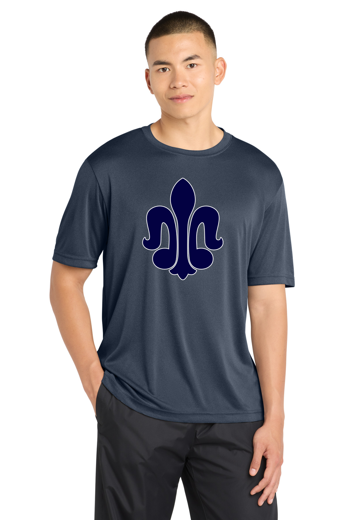 St. Peter Athletics - True Navy Heather Sport-Tek PosiCharge Competitor Tee. ST350