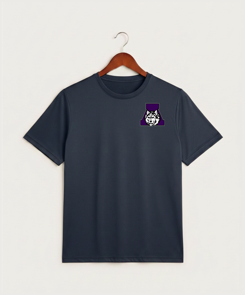 Albany High School Cheerleading - True Navy Heather Sport-Tek PosiCharge Competitor Tee. ST350