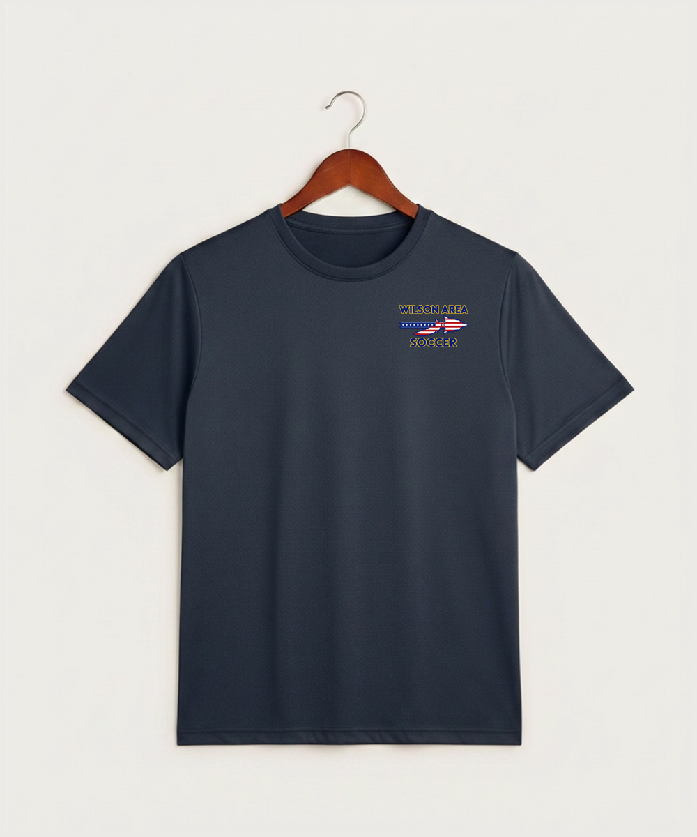 Wilson Area School Soccer Soccer - True Navy Heather Sport-Tek PosiCharge Competitor Tee. ST350