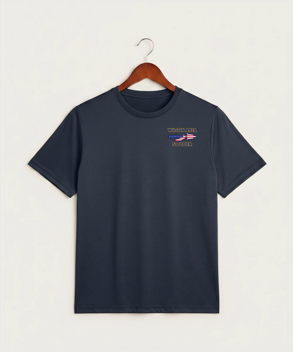 Wilson Area School Soccer Soccer - True Navy Heather Sport-Tek PosiCharge Competitor Tee. ST350