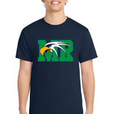 Maple River High School hockey_boys - True Navy Port & Co Core Cotton Tee. PC54