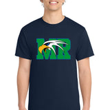 Maple River High School hockey_boys - True Navy Port & Co Core Cotton Tee. PC54