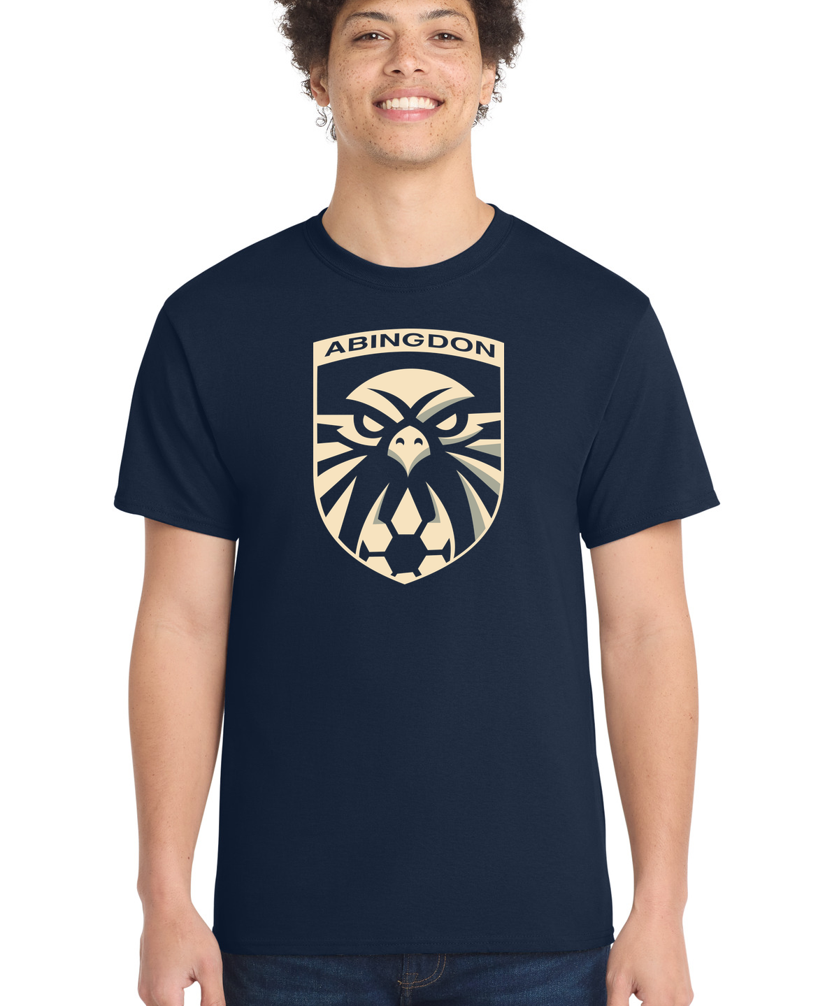 Abingdon High School soccer_boys - True Navy Port & Co Core Cotton Tee. PC54