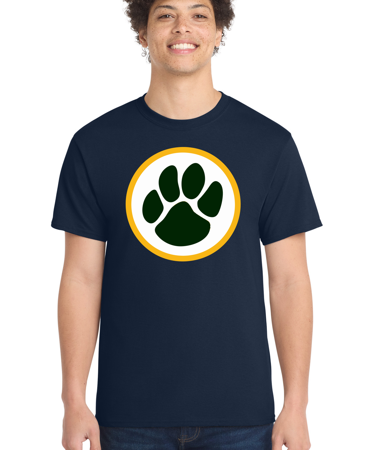Ashwaubenon High School Football (Boys) - True Navy Port & Co Core Cotton Tee. PC54
