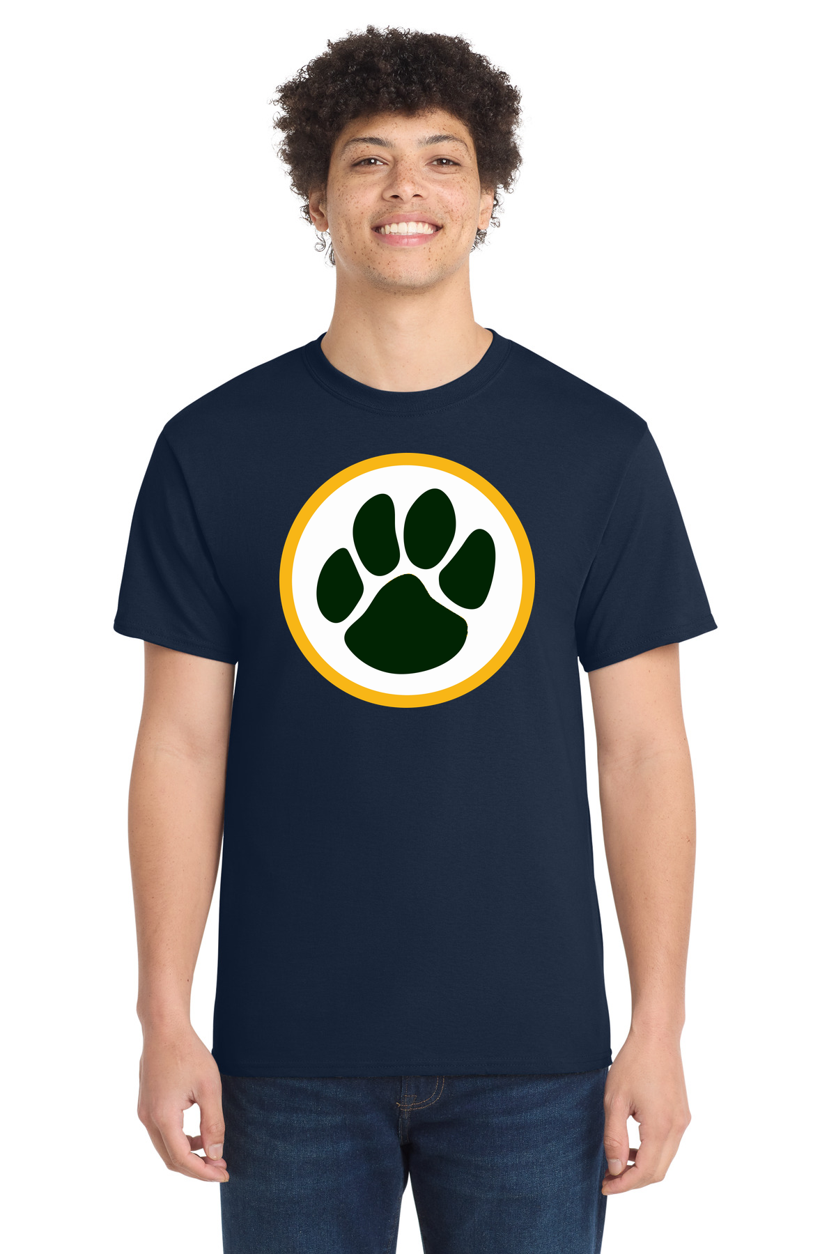 Ashwaubenon High School Football (Boys) - True Navy Port & Co Core Cotton Tee. PC54