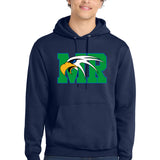 Maple River High School hockey_boys - True Navy Port & Co Core Fleece Pullover Hooded Sweatshirt. PC78H