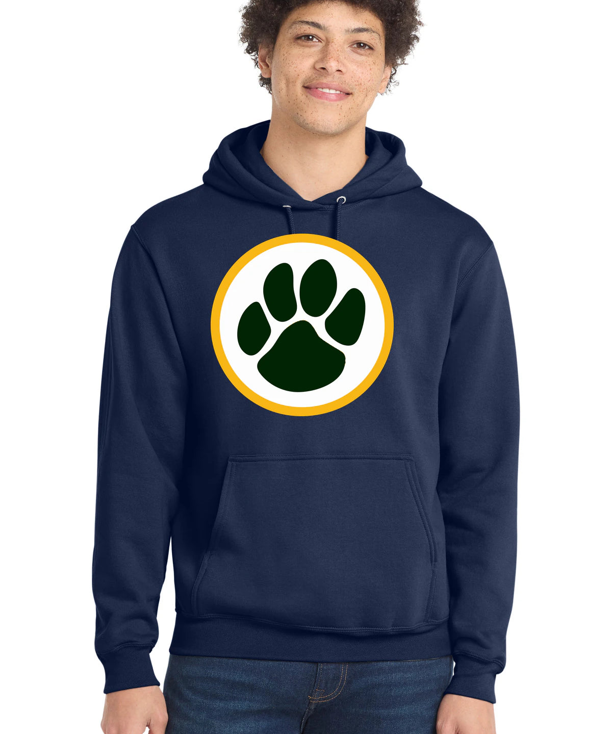 Ashwaubenon High School Football (Boys) - True Navy Port & Co Core Fleece Pullover Hooded Sweatshirt. PC78H