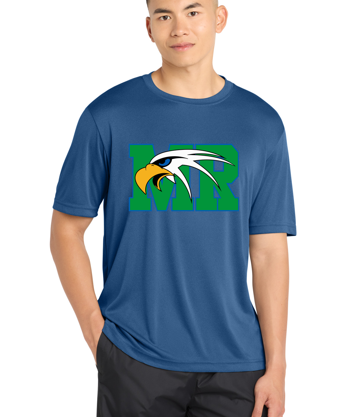 Maple River High School hockey_boys - True Royal Heather Sport-Tek PosiCharge Competitor Tee. ST350
