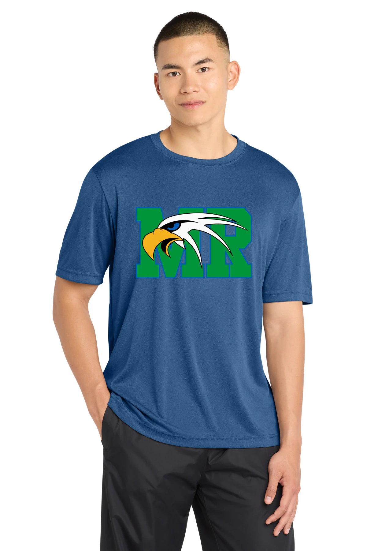 Maple River High School hockey_boys - True Royal Heather Sport-Tek PosiCharge Competitor Tee. ST350