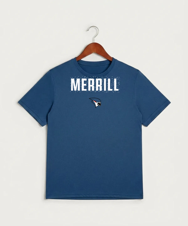Merrill Dance and Cheer - True Royal Heather Sport-Tek PosiCharge Competitor Tee. ST350
