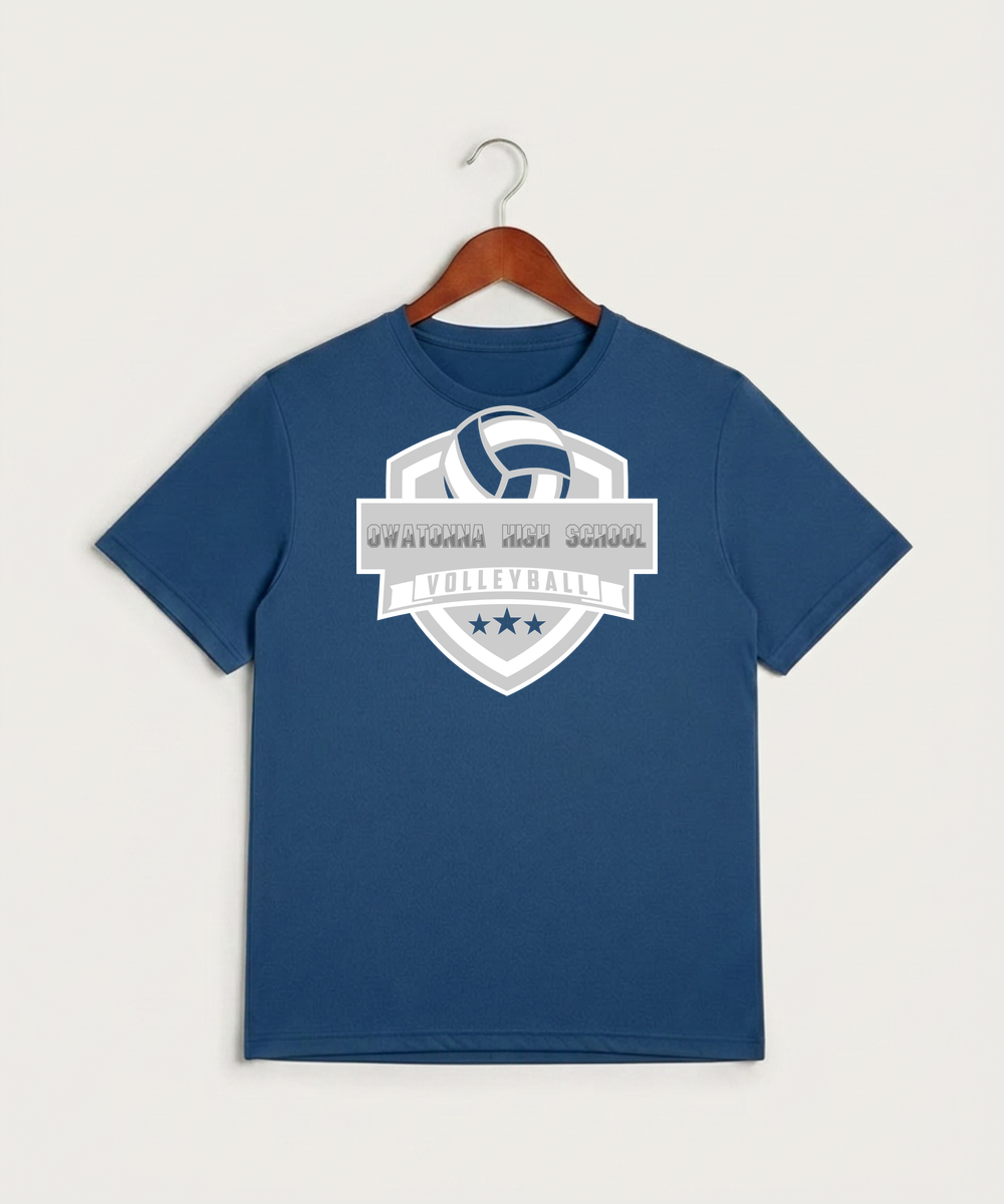 Owatonna High School Volleyball (Girls) - True Royal Heather Sport-Tek PosiCharge Competitor Tee. ST350