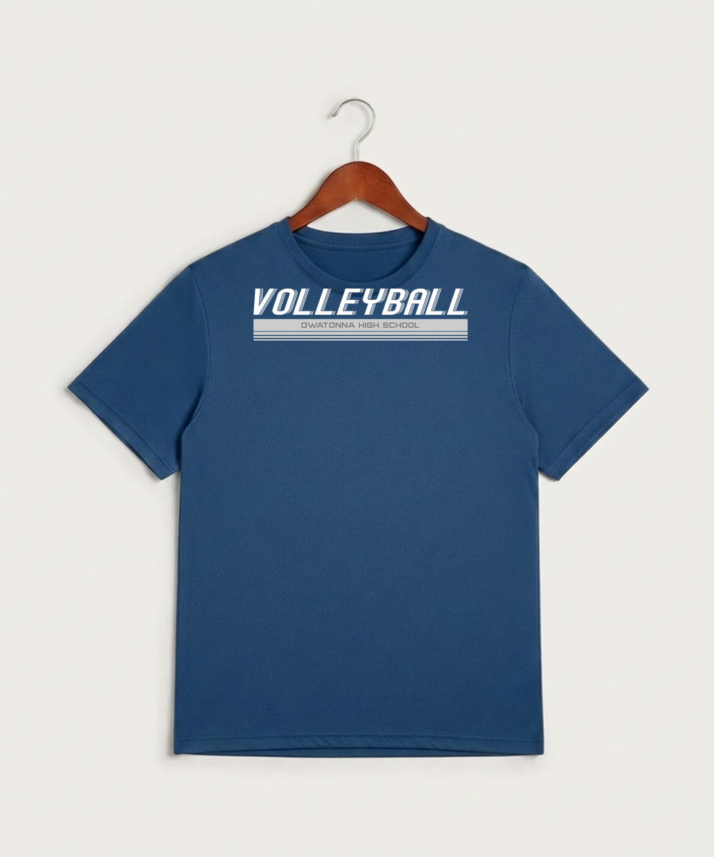 Owatonna High School Volleyball (Girls) - True Royal Heather Sport-Tek PosiCharge Competitor Tee. ST350