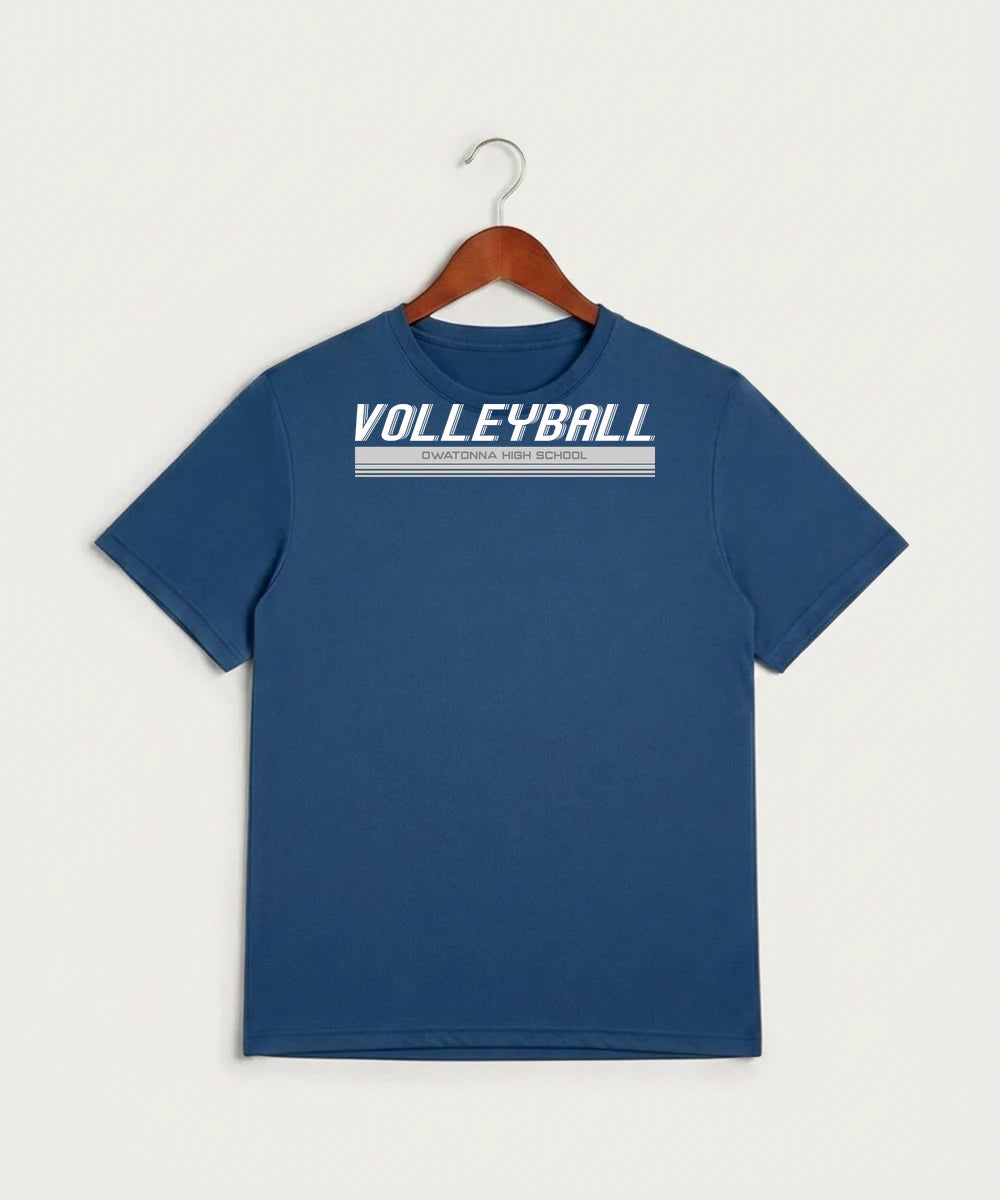 Owatonna High School Volleyball (Girls) - True Royal Heather Sport-Tek PosiCharge Competitor Tee. ST350