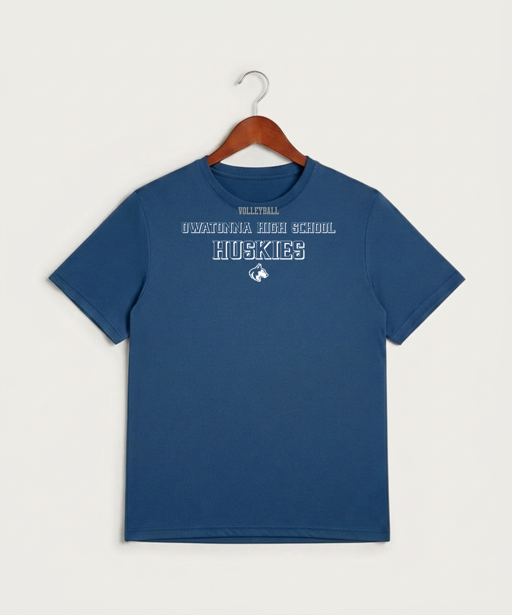 Owatonna High School Volleyball (Girls) - True Royal Heather Sport-Tek PosiCharge Competitor Tee. ST350