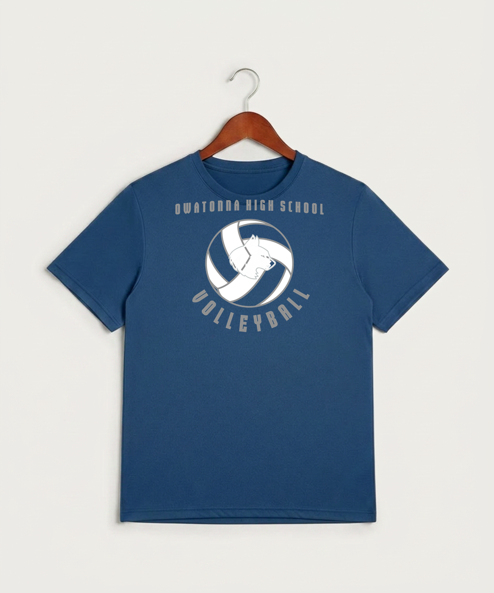 Owatonna High School Volleyball (Girls) - True Royal Heather Sport-Tek PosiCharge Competitor Tee. ST350