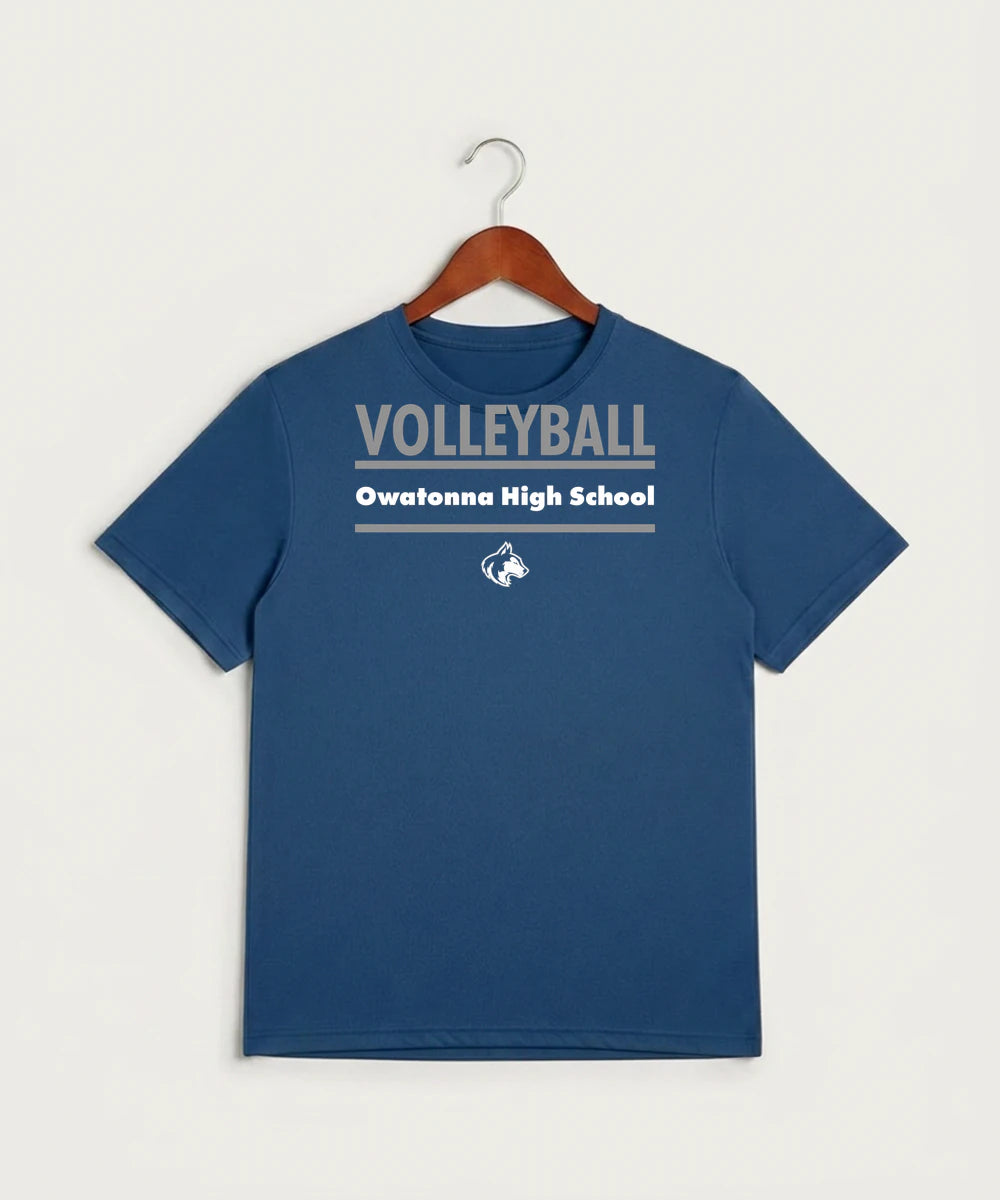 Owatonna High School Volleyball (Girls) - True Royal Heather Sport-Tek PosiCharge Competitor Tee. ST350