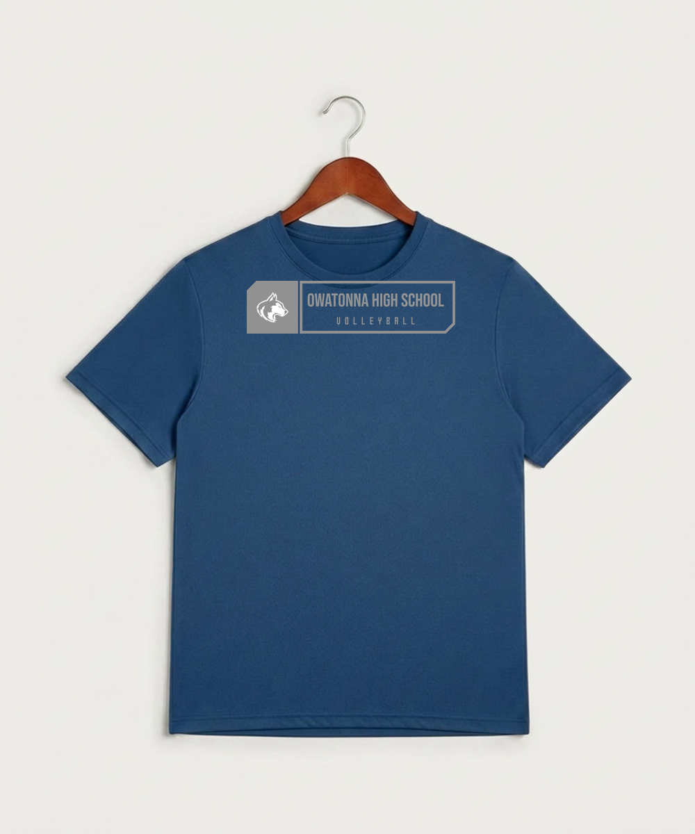 Owatonna High School Volleyball (Girls) - True Royal Heather Sport-Tek PosiCharge Competitor Tee. ST350