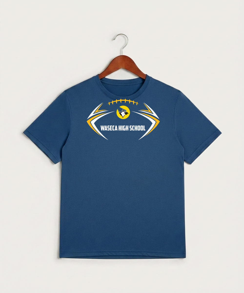 Waseca High School Football (Boys) - True Royal Heather Sport-Tek PosiCharge Competitor Tee. ST350