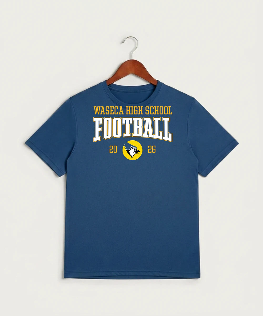 Waseca High School Football (Boys) - True Royal Heather Sport-Tek PosiCharge Competitor Tee. ST350