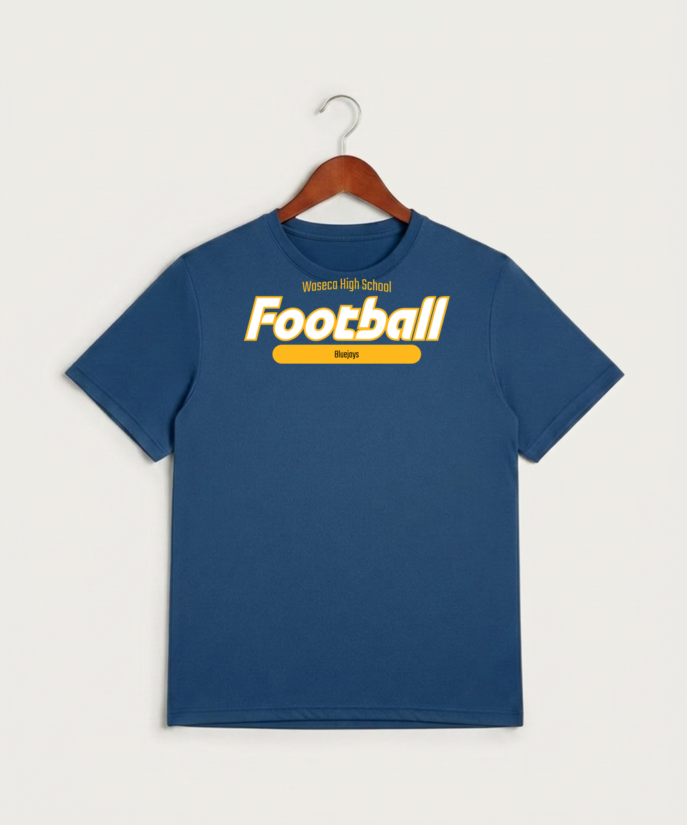 Waseca High School Football (Boys) - True Royal Heather Sport-Tek PosiCharge Competitor Tee. ST350