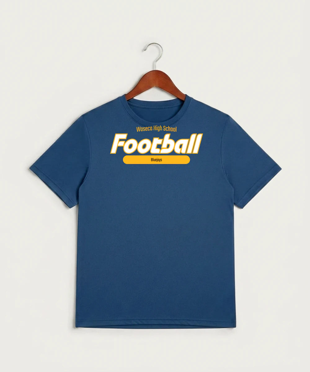 Waseca High School Football (Boys) - True Royal Heather Sport-Tek PosiCharge Competitor Tee. ST350