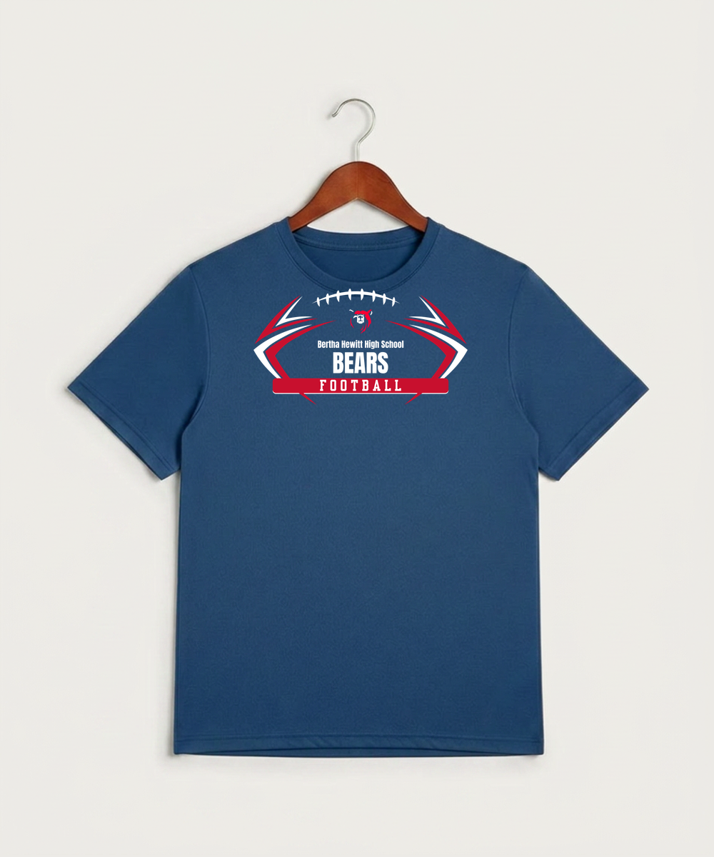 Bertha Hewitt High School Football (Boys) - True Royal Heather Sport-Tek PosiCharge Competitor Tee. ST350