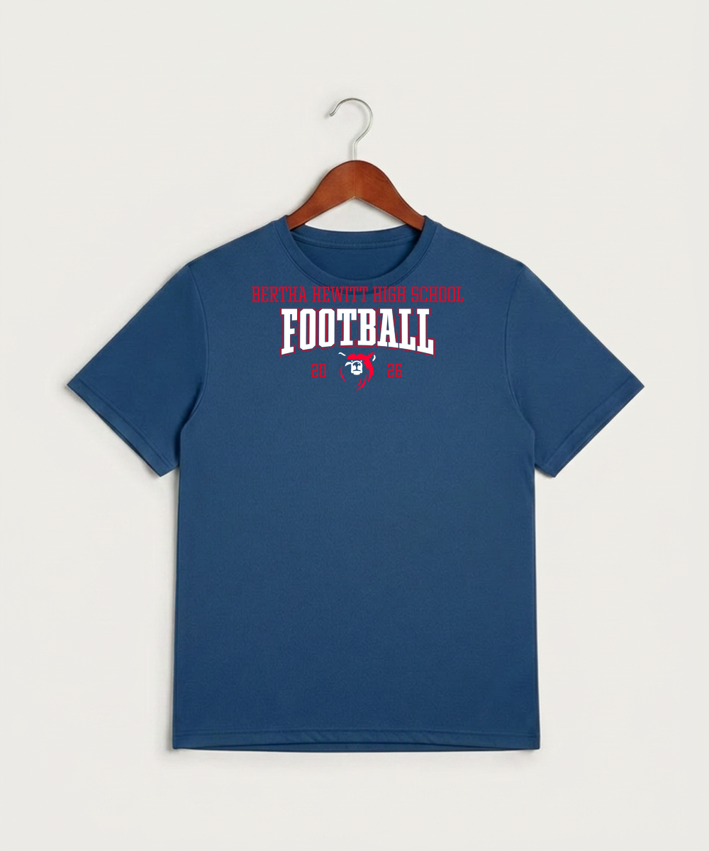 Bertha Hewitt High School Football (Boys) - True Royal Heather Sport-Tek PosiCharge Competitor Tee. ST350