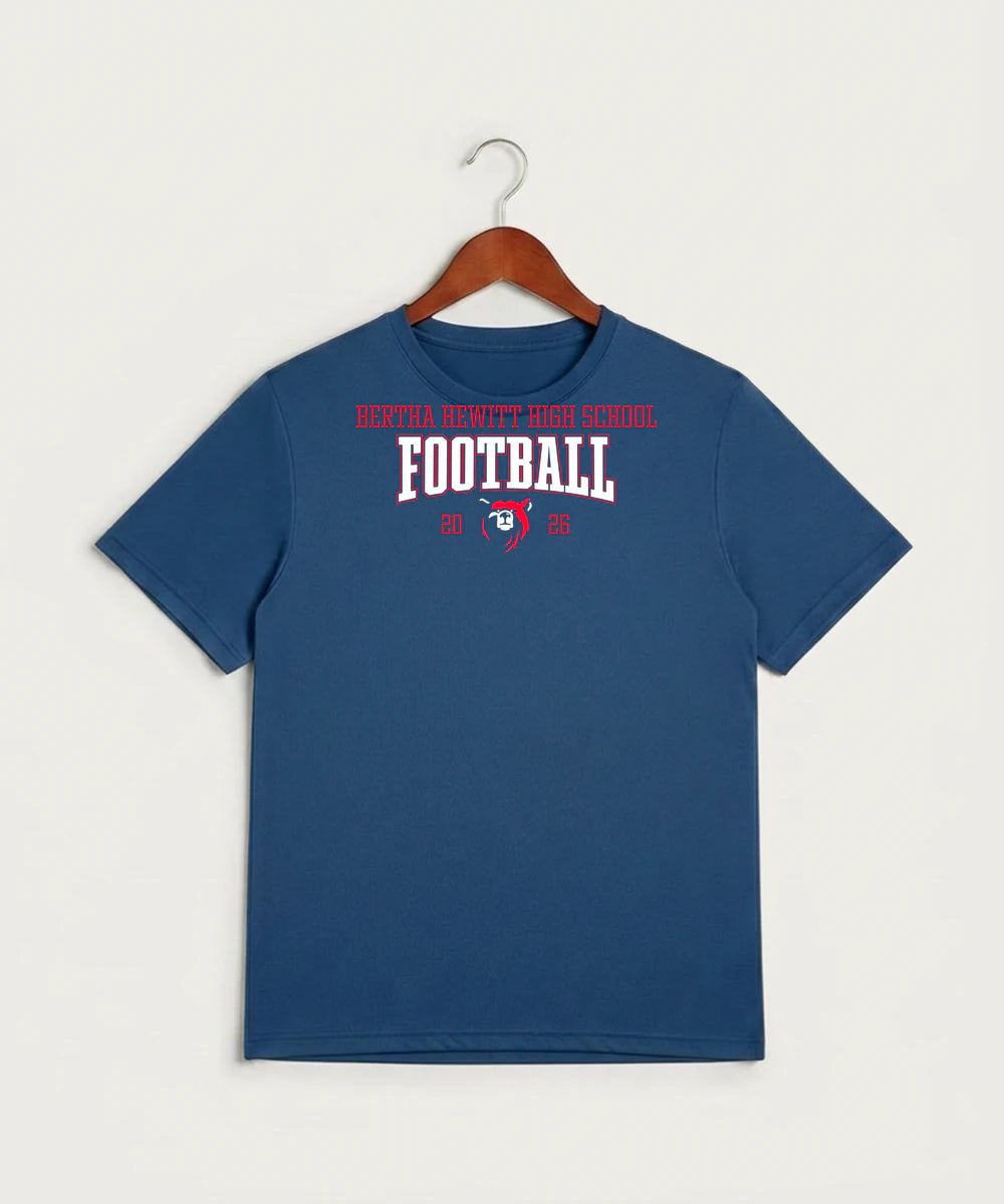 Bertha Hewitt High School Football (Boys) - True Royal Heather Sport-Tek PosiCharge Competitor Tee. ST350