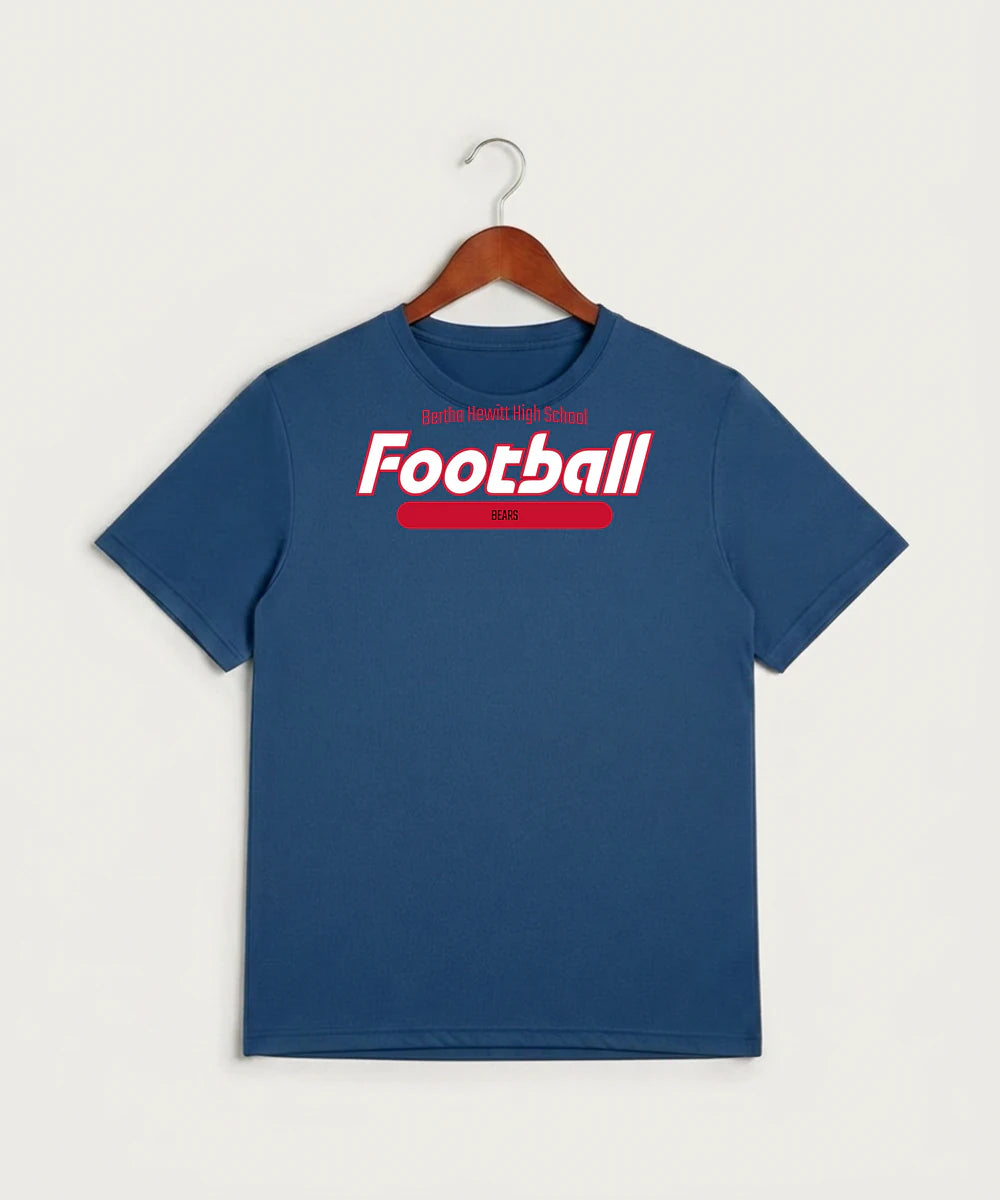 Bertha Hewitt High School Football (Boys) - True Royal Heather Sport-Tek PosiCharge Competitor Tee. ST350