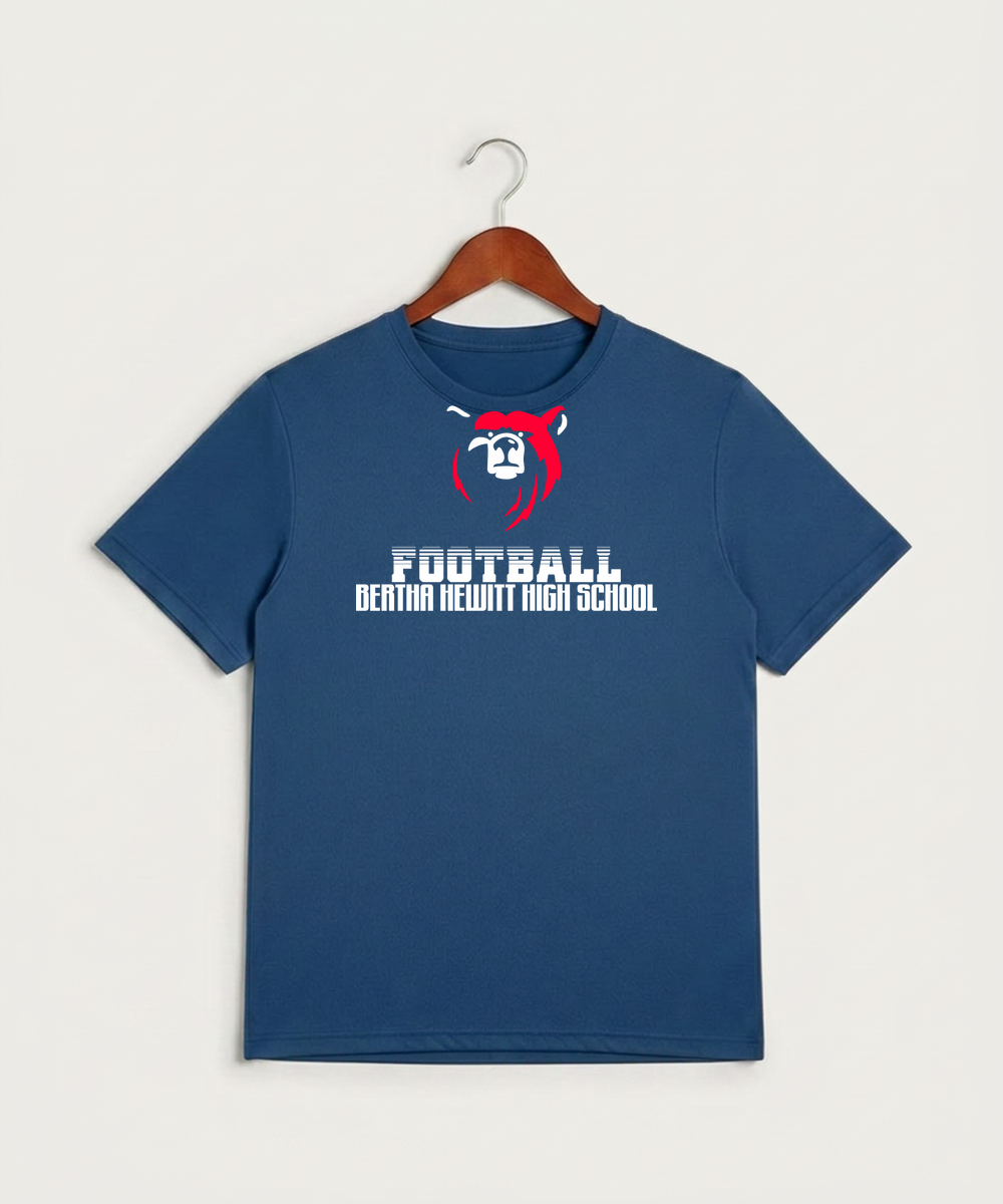 Bertha Hewitt High School Football (Boys) - True Royal Heather Sport-Tek PosiCharge Competitor Tee. ST350