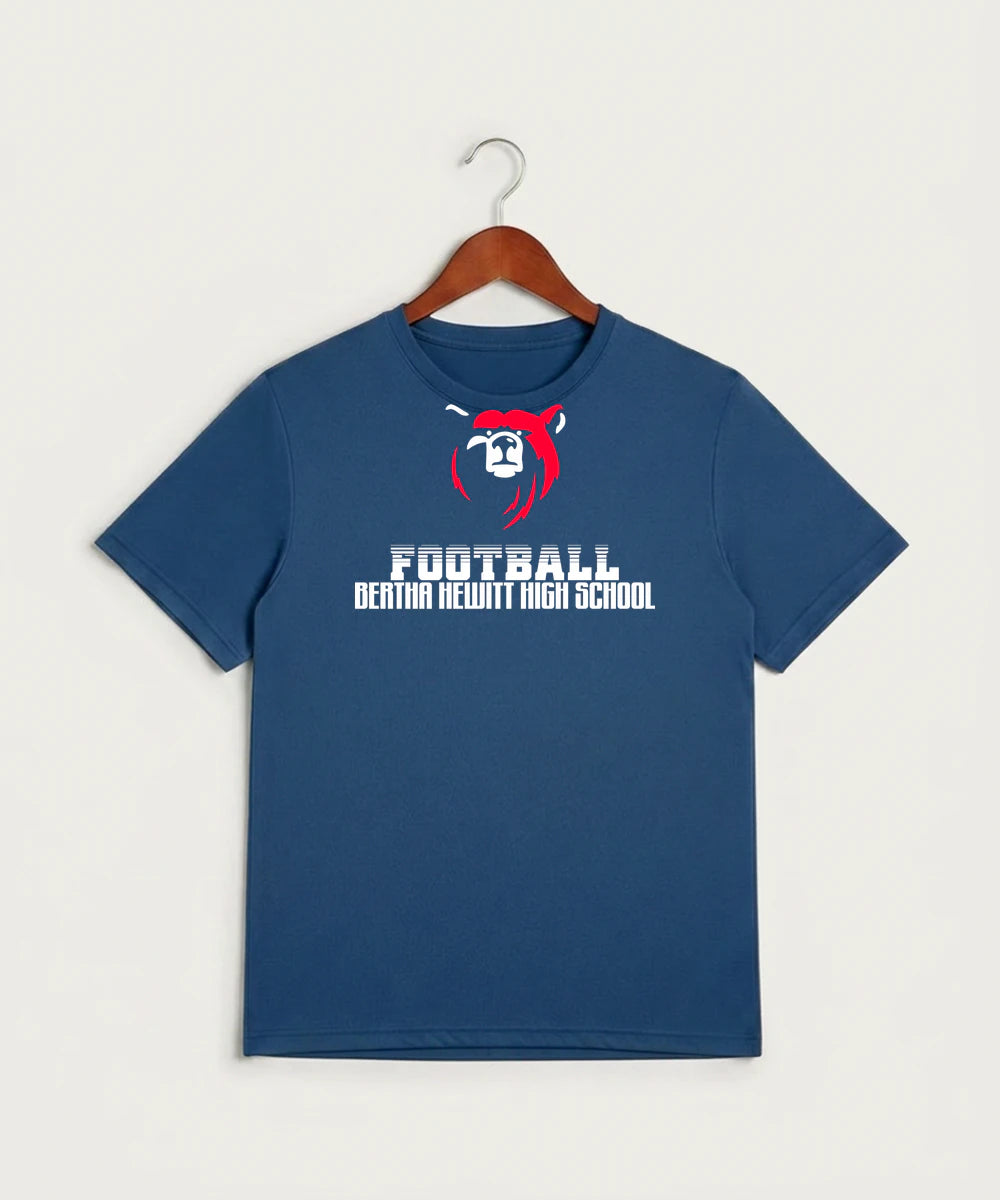 Bertha Hewitt High School Football (Boys) - True Royal Heather Sport-Tek PosiCharge Competitor Tee. ST350