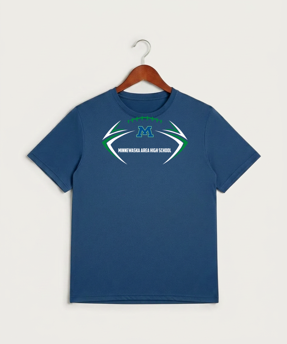 Minnewaska Area High School Football (Boys) - True Royal Heather Sport-Tek PosiCharge Competitor Tee. ST350